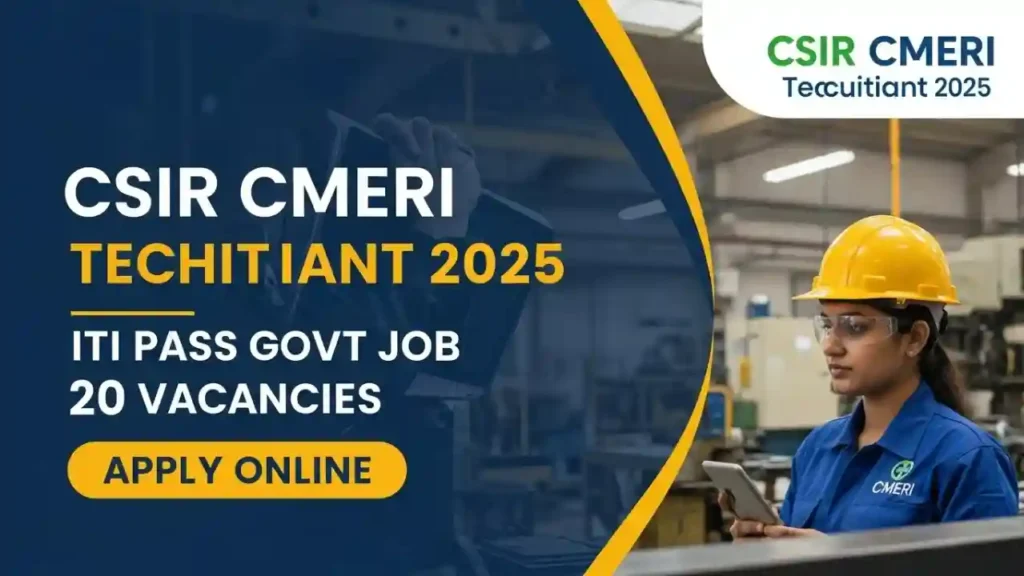 CSIR CMERI Technician Recruitment 