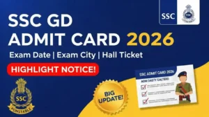 SSC GD Constable Admit Card 2026 be released?