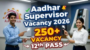 Aadhaar Operator Supervisor Recruitment 2026: 252 Vacancy for 12th Pass, Apply Online Before 10 March