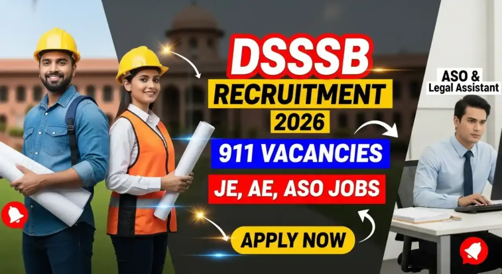 DSSSB JE  AE  Jobs Vacancy 2026