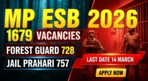 MPESB Van Rakshak / Jail Prahari Vacancy 2026: Forest Guard ESB Bharti 1679 Posts, Direct Apply Link