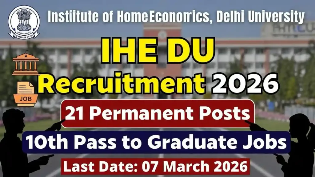 IHE Non Teaching Vacancy 2026