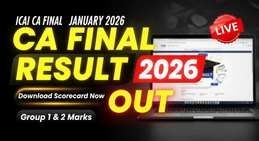 ICAI CA Final Result January 2026 Released 
