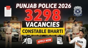 Punjab Police Constable Recruitment 2026 Out – 3298 Armed Posts, Eligibility & Physical Test