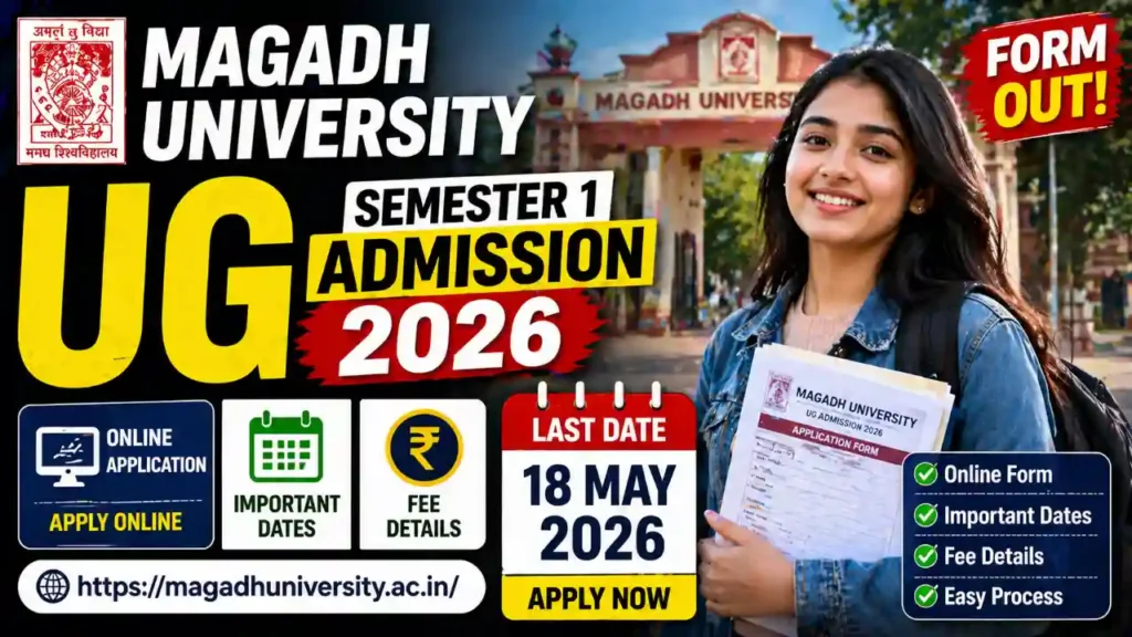Magadh University UG Semester 1 Admission 2026