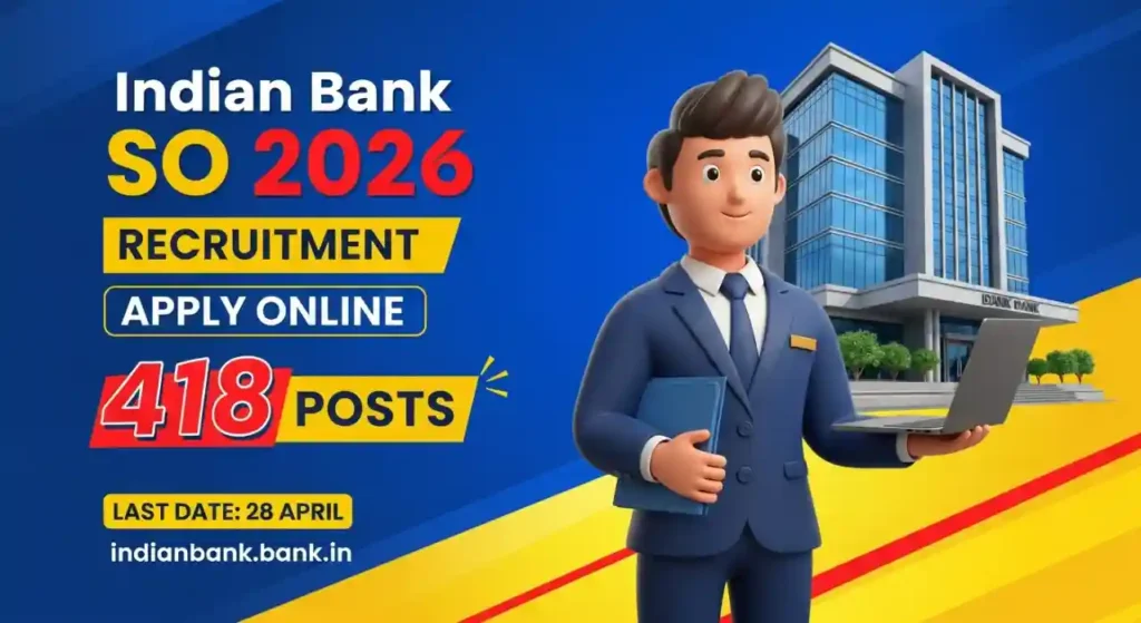 
Indian Bank Specialist Officer Recruitment 2026 Official Notification