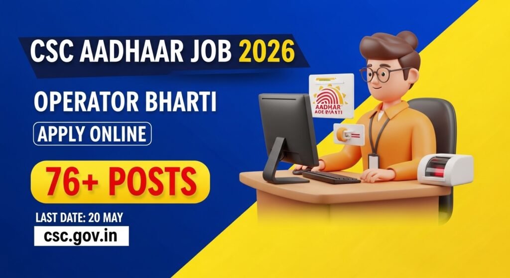 CSC Aadhaar Supervisor Operator ASK Recruitment 2026 – 76 Posts UP Bihar Maharashtra"