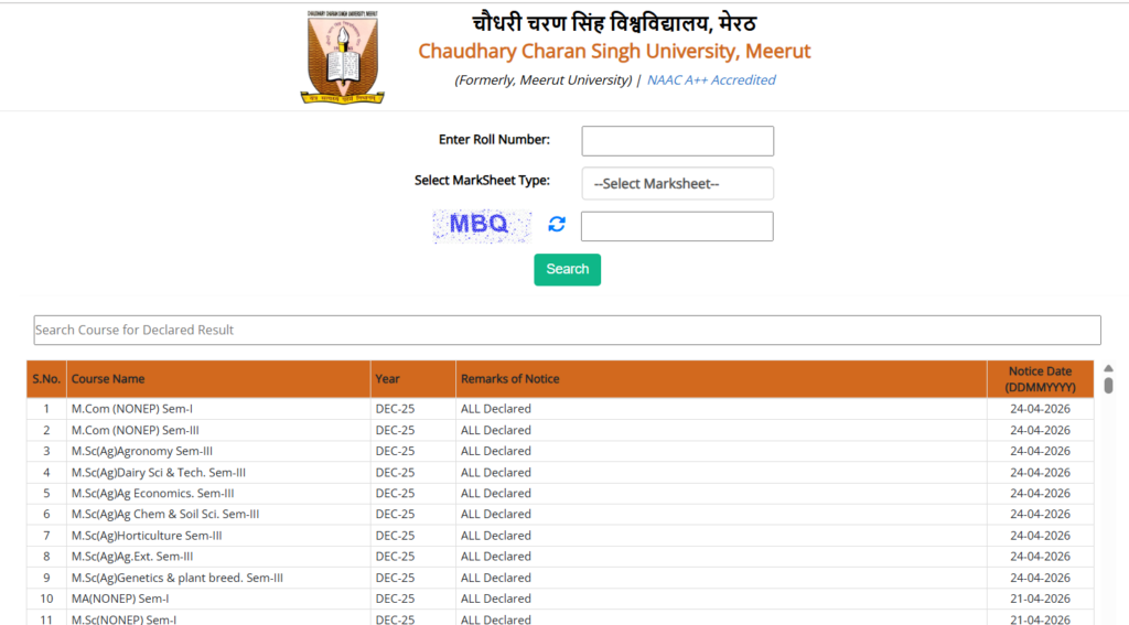 How to Check CCSU Result 2026 Online