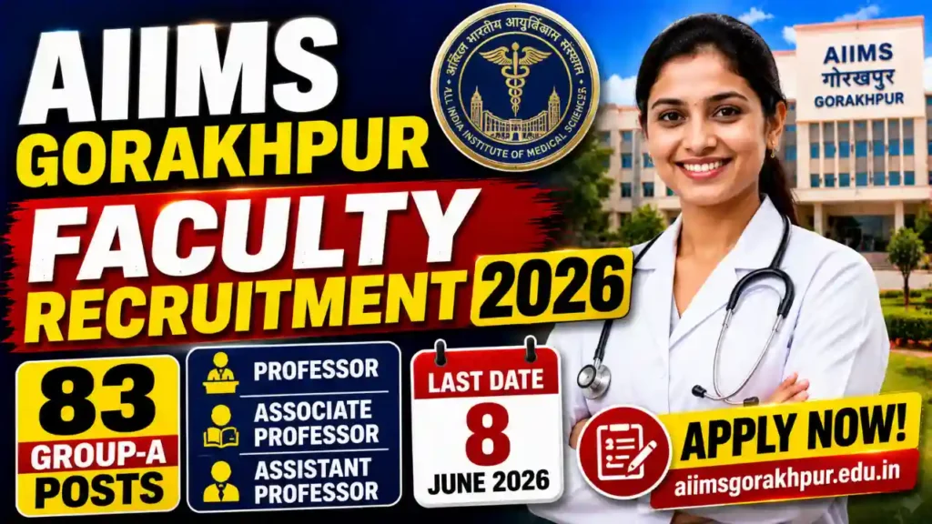 AIIMS Gorakhpur Faculty Recruitment 2026 83 posts apply at aiimsgorakhpur.edu.in