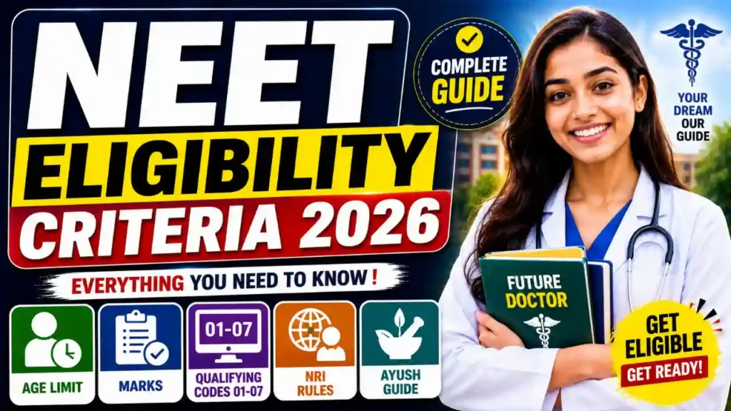 NEET Eligibility Criteria 2026 age limit marks qualifying codes