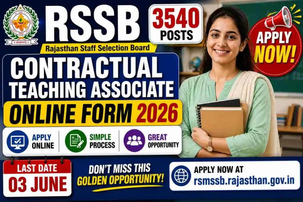 RSSB Contractual Teaching Associate Online Form 2026