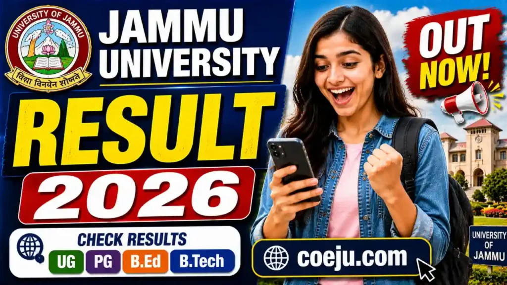 Jammu University Result 2026 at coeju.com
