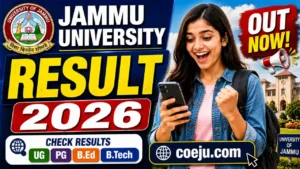 Jammu University Result 2026 Out – Check UG, PG, B.Ed & B.Tech Results at coeju.com