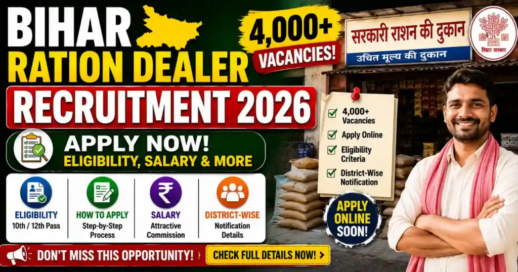 Bihar Ration Dealer Recruitment 2026 – Apply Now
