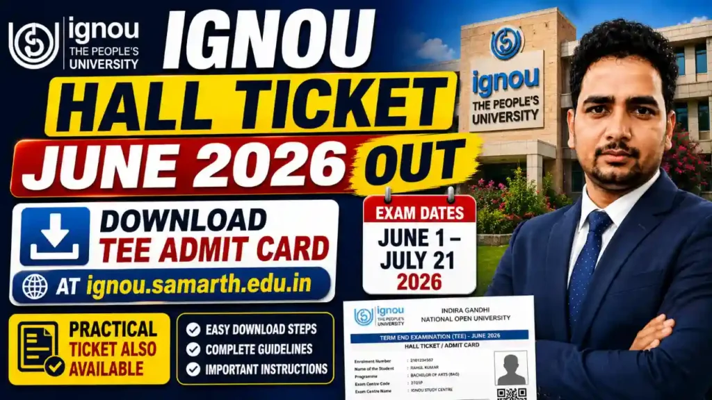 IGNOU Hall Ticket June 2026