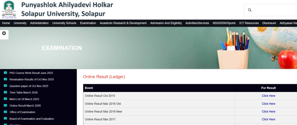 How to Check Solapur University Result 2026 Online