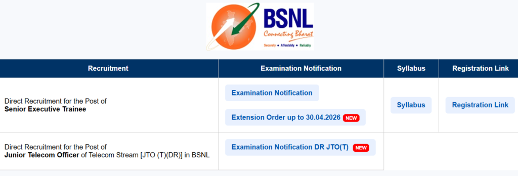 How to Apply for BSNL JTO Recruitment 2026
