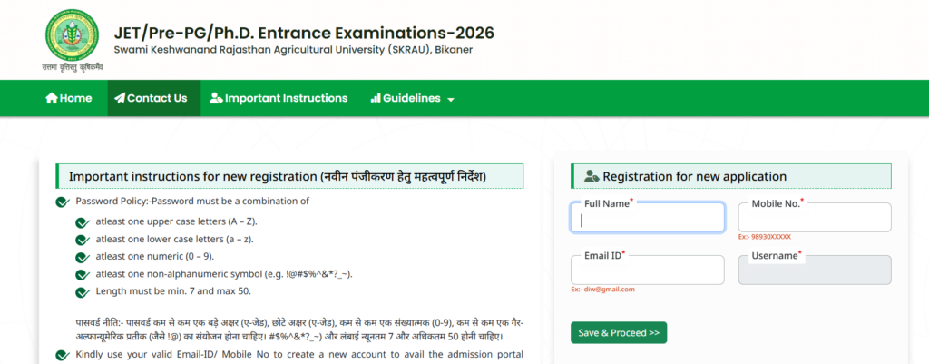 How to Fill Rajasthan JET 2026 Application Form Online