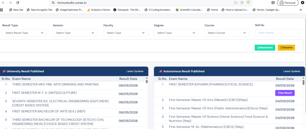 How to Check RTMNU Result 2026 Online