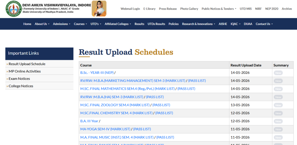 How to Check DAVV Result 2026 — Two Methods