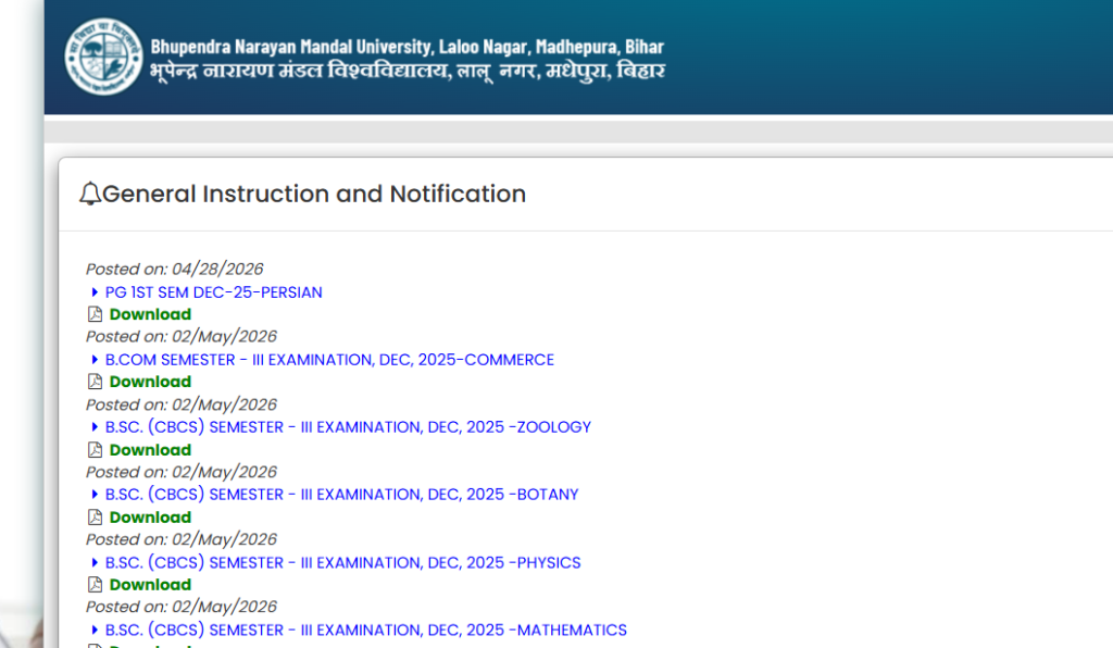 How to Check BNMU Result 2026 Online