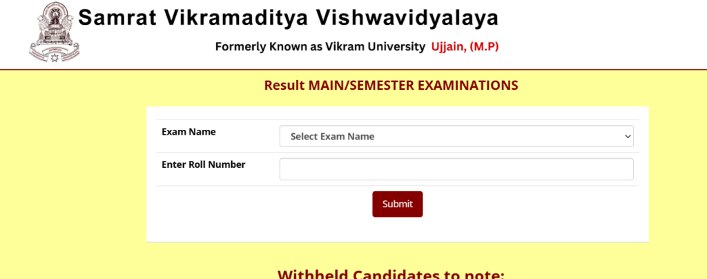 How to Check Vikram University Result 2026 Online