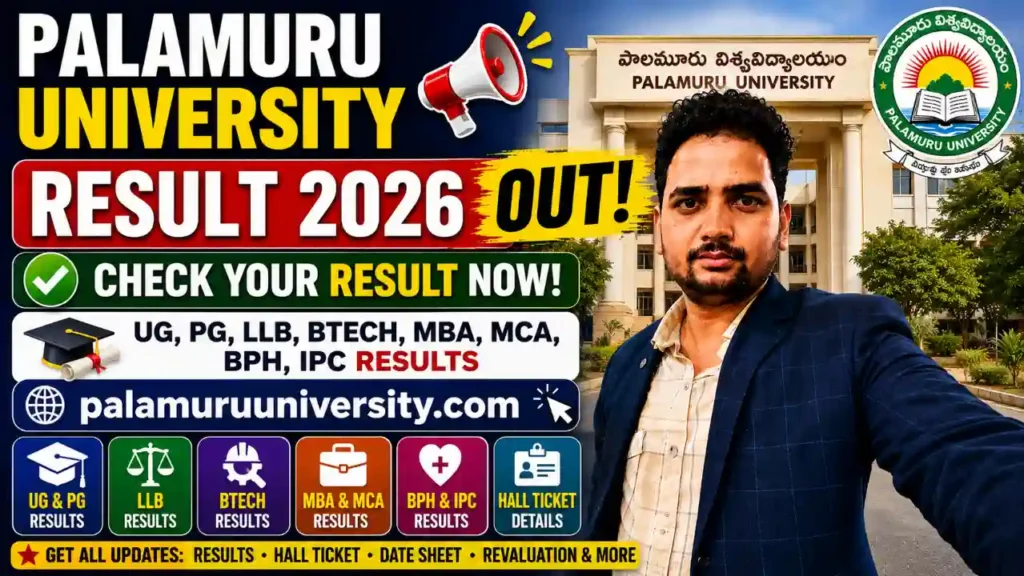Palamuru University Result 2026 at palamuruuniversity.com