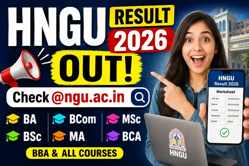 HNGU Result 2026 Check at ngu.ac.in