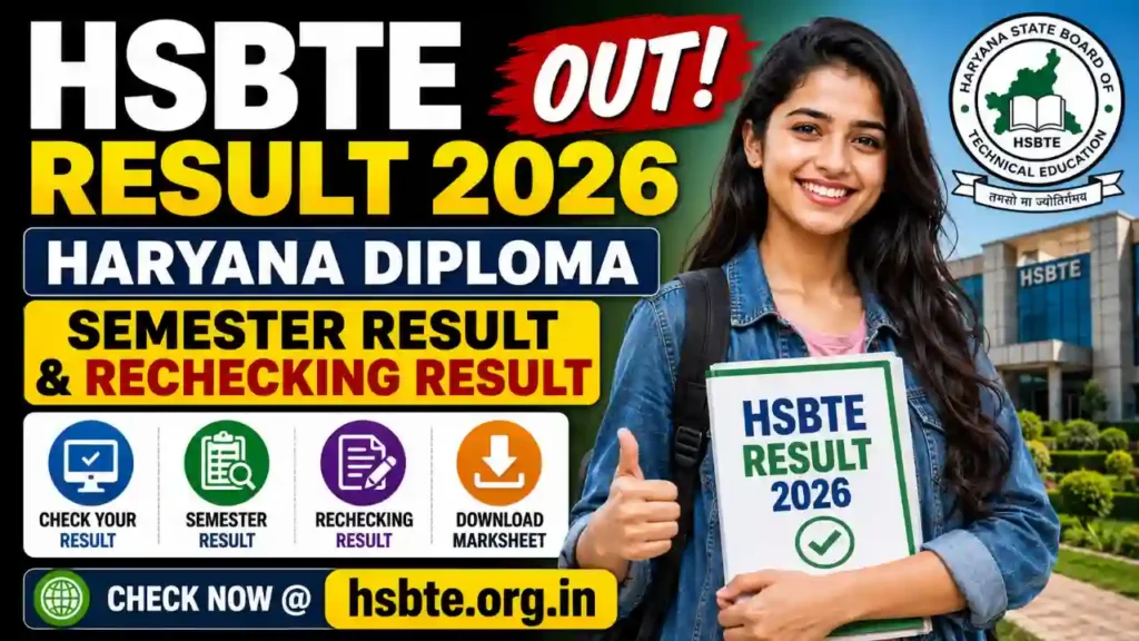 HSBTE Result 2026 β Haryana Diploma Result at hsbte.org.in