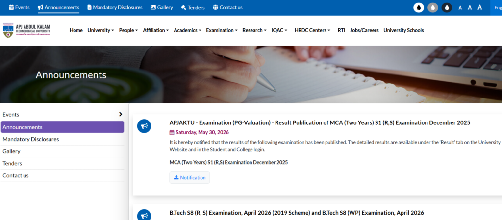Check Your KTU Result 2026