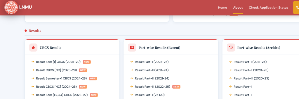 LNMU NC Result 2026