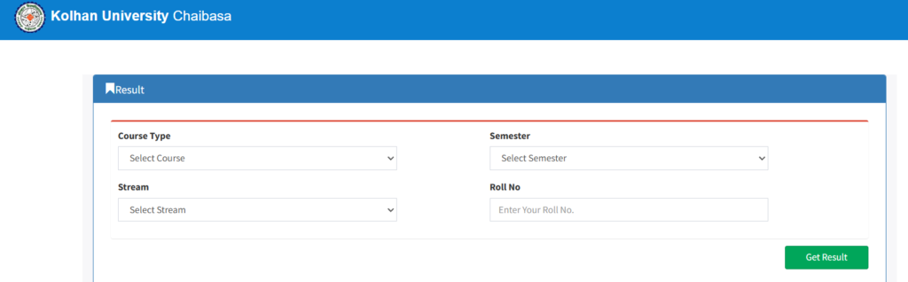 Check Kolhan University semester result 2026 on kolhanuniversity.ac.in result 2026 roll number