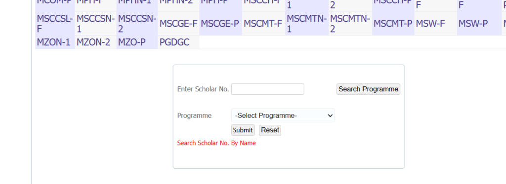 Check Vardhman Mahaveer Open University Result 2026 by Scholar Number