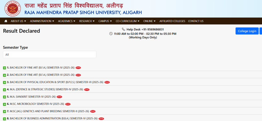 How to Check RMPSSU Result 2026 Online