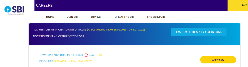 SBI Probationary Officer 2026
