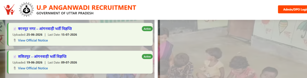 How to Apply for Kanpur Nagar Anganwadi Bharti 2026 Online