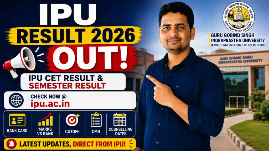 IPU Result 2026 Check at ipu.ac.in