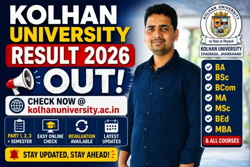 Kolhan University Result 2026