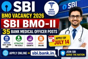 SBI BMO Vacancy 2026 – SBI BMO-II, 35 Bank Medical Officer Posts, Apply by July 14 @sbi.bank.in