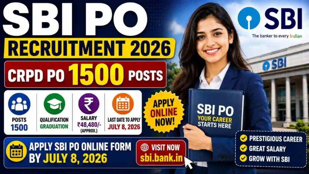 SBI PO Recruitment 2026 – 1500 Posts Apply Online at sbi.bank.in